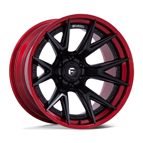 Fuel Offroad FC402 CATALYST Matte Black W/ Candy Red Lip 24x12 -44 6x135mm 87.1mm