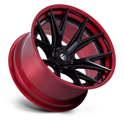 Fuel Offroad FC402 CATALYST Matte Black W/ Candy Red Lip 22x10 -18 6x139.7mm 106.1mm