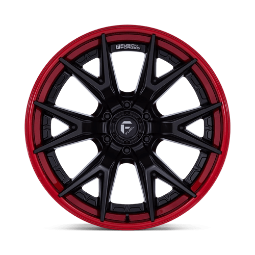 Fuel Offroad FC402 CATALYST Matte Black W/ Candy Red Lip 20x9 +1 6x139.7mm 106.1mm