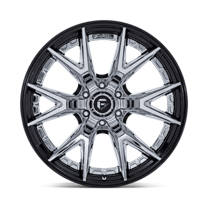 Fuel Offroad FC402 CATALYST Chrome W/ Gloss Black Lip 18x9 +1 6x139.7mm 106.1mm