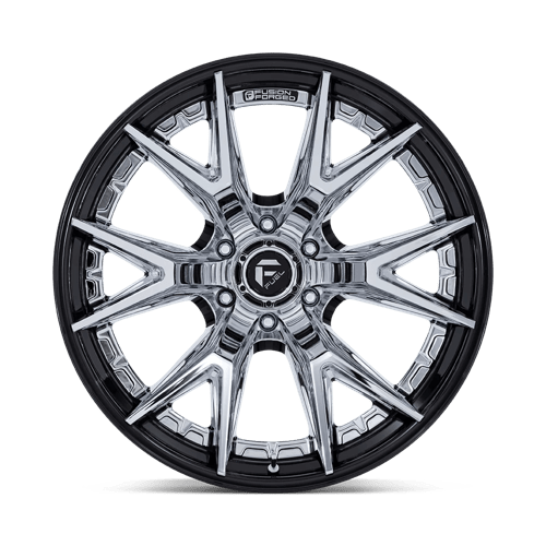 Fuel Offroad FC402 CATALYST Chrome W/ Gloss Black Lip 22x12 -44 6x135mm 87.1mm