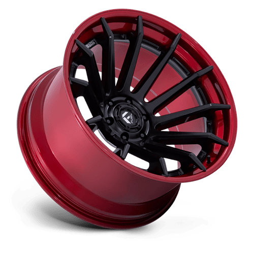 Fuel Offroad FC403 BURN Matte Black W/ Candy Red Lip 24x12 -44 5x127mm 71.5mm