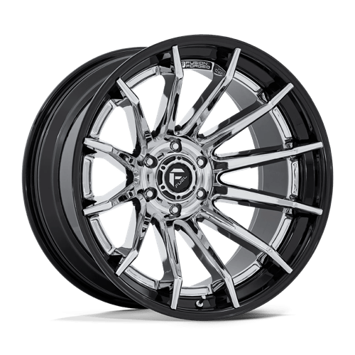 Fuel Offroad FC403 BURN Chrome W/ Gloss Black Lip 24x12 -44 6x139.7mm 106.1mm