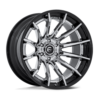 Fuel Offroad FC403 BURN Chrome W/ Gloss Black Lip 24x12 -44 6x139.7mm 106.1mm
