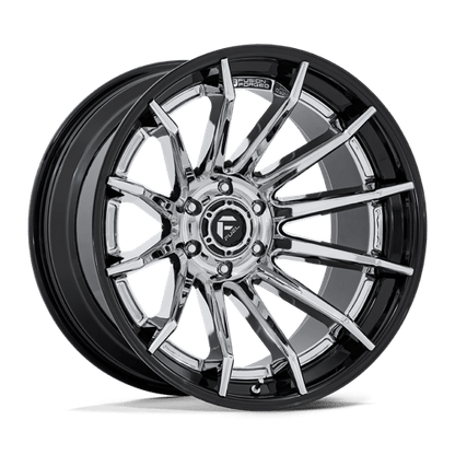 Fuel Offroad FC403 BURN Chrome W/ Gloss Black Lip 22x10 -18 6x135mm 87.1mm