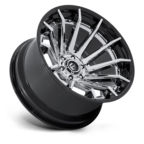 Fuel Offroad FC403 BURN Chrome W/ Gloss Black Lip 24x12 -44 6x139.7mm 106.1mm