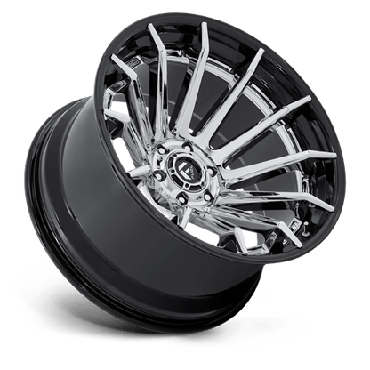 Fuel Offroad FC403 BURN Chrome W/ Gloss Black Lip 24x12 -44 6x139.7mm 106.1mm