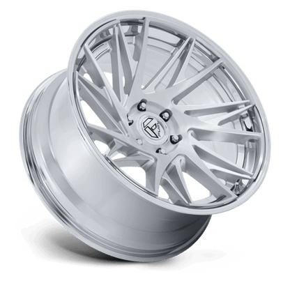 Fuel Offroad FC405 DYNAMO Gloss Silver Brushed W/ Chr-lp 22x9.5 +20 5x127mm 71.5mm