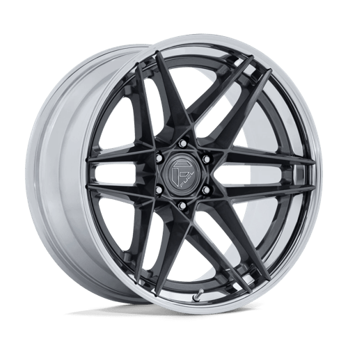 Fuel Offroad FC408 FLIGHT Gloss Gunmetal W/ Chrome Lip 22x9.5 +20 6x139.7mm 106.1mm