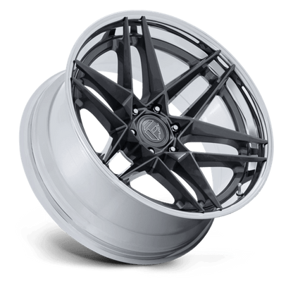 Fuel Offroad FC408 FLIGHT Gloss Gunmetal W/ Chrome Lip 20x10 -18 6x139.7mm 106.1mm