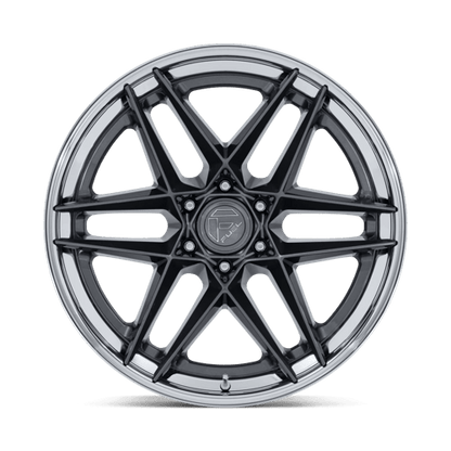Fuel Offroad FC408 FLIGHT Gloss Gunmetal W/ Chrome Lip 22x9.5 +20 6x139.7mm 106.1mm