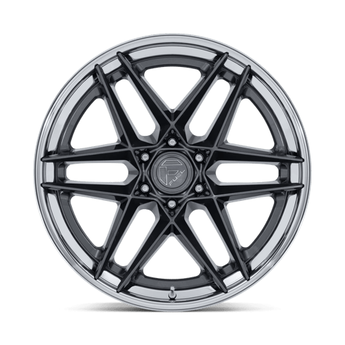Fuel Offroad FC408 FLIGHT Gloss Gunmetal W/ Chrome Lip 20x9 +1 6x135mm 87.1mm