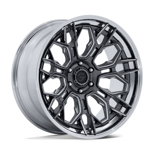 Fuel Offroad FC409 HIVE Gloss Gunmetal W/ Chrome Lip 22x9.5 +20 6x139.7mm 106.1mm