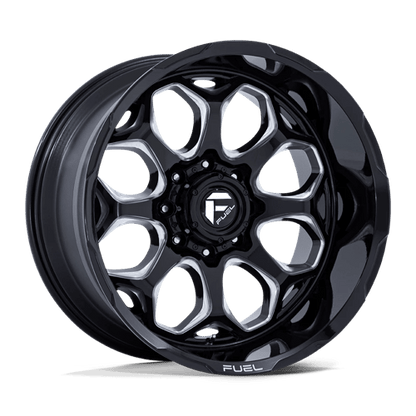 Fuel Offroad FC862 SCEPTER Gloss Black Milled 22x12 -44 8x170mm 125.1mm