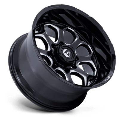 Fuel Offroad FC862 SCEPTER Gloss Black Milled 22x12 -44 8x170mm 125.1mm