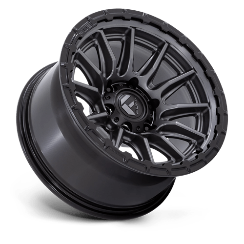 Fuel Offroad FC866 PISTON Matte Gunmetal Gloss Black Lip 17x8.5 +25 6x139.7mm 106.1mm