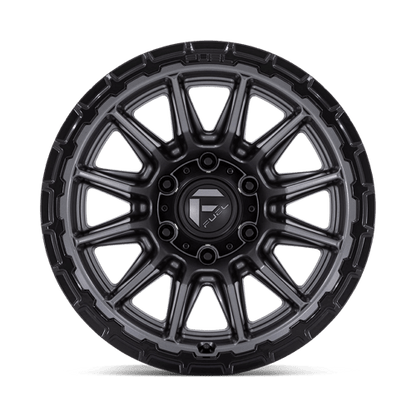 Fuel Offroad FC866 PISTON Matte Gunmetal Gloss Black Lip 17x9 +1 6x139.7mm 106.1mm