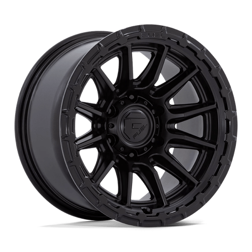 Fuel Offroad FC866 PISTON Blackout W/ Gloss Black Lip 17x9 -12 6x139.7mm 106.1mm