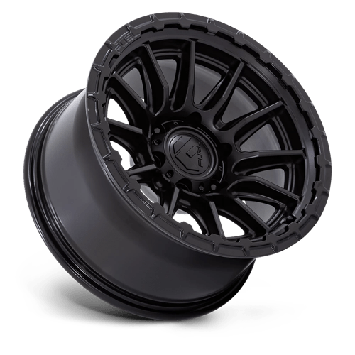 Fuel Offroad FC866 PISTON Blackout W/ Gloss Black Lip 17x9 -12 6x139.7mm 106.1mm