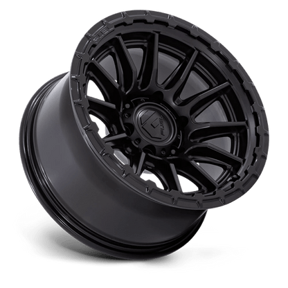 Fuel Offroad FC866 PISTON Blackout W/ Gloss Black Lip 17x9 -12 6x139.7mm 106.1mm