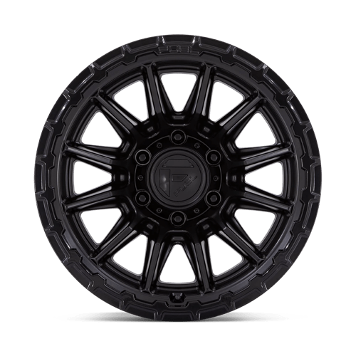 Fuel Offroad FC866 PISTON Blackout W/ Gloss Black Lip 17x9 -12 6x139.7mm 106.1mm