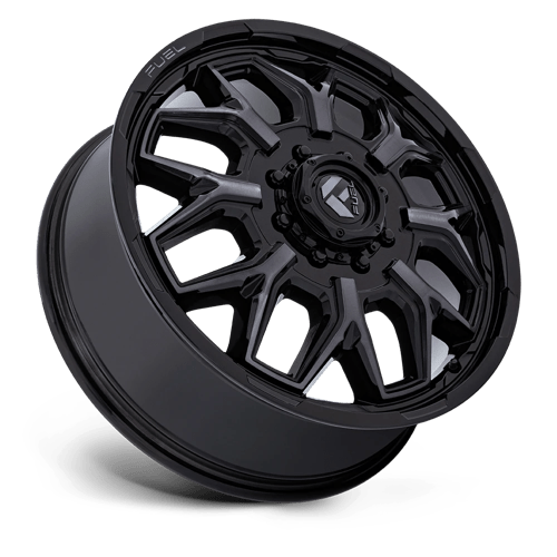 Fuel Offroad D875 FLUX DUALLY Gloss Black Brush Fc Gray Dddt 20x8.25 -201 8x200mm 142mm
