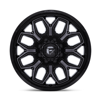 Fuel Offroad D875 FLUX DUALLY Gloss Black Brush Fc Gray Dddt 20x8.25 -201 8x200mm 142mm