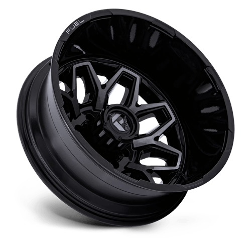 Fuel Offroad D875 FLUX DUALLY Gloss Black Brush Fc Gray Dddt 20x8.25 -246 8x210mm 154.3mm