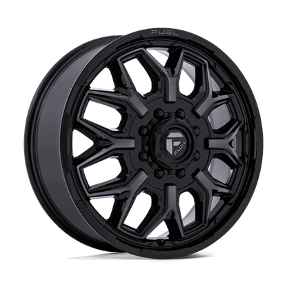 Fuel Offroad D875 FLUX DUALLY Gloss Black Brush Fc Gray Dddt 20x8.25 +104 8x210mm 154.3mm