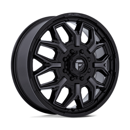 Fuel Offroad D875 FLUX DUALLY Gloss Black Brush Fc Gray Dddt 20x8.25 +104 8x165.1mm 121.5mm