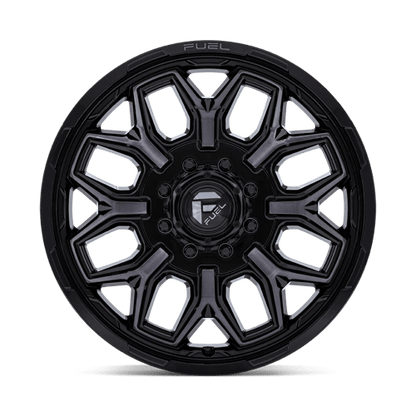 Fuel Offroad D875 FLUX DUALLY Gloss Black Brush Fc Gray Dddt 22x8.25 +104 8x165.1mm 117mm