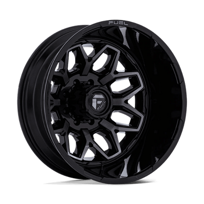 Fuel Offroad D875 FLUX DUALLY Gloss Black Brush Fc Gray Dddt 20x8.25 -201 8x170mm 125.1mm