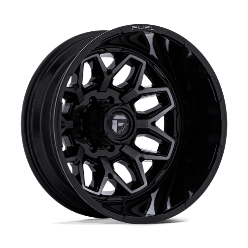 Fuel Offroad D875 FLUX DUALLY Gloss Black Brush Fc Gray Dddt 20x8.25 -201 8x200mm 142mm