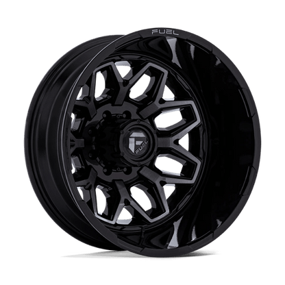 Fuel Offroad D875 FLUX DUALLY Gloss Black Brush Fc Gray Dddt 20x8.25 -201 8x200mm 142mm