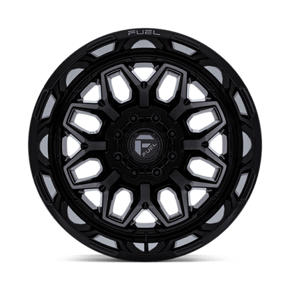 Fuel Offroad D875 FLUX DUALLY Gloss Black Brush Fc Gray Dddt 22x8.25 -201 8x210mm 154.3mm