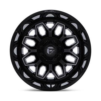 Fuel Offroad D875 FLUX DUALLY Gloss Black Brush Fc Gray Dddt 22x8.25 -227 8x210mm 154.3mm