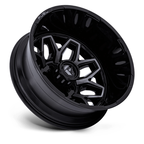 Fuel Offroad D875 FLUX DUALLY Gloss Black Brush Fc Gray Dddt 22x8.25 -240 8x165.1mm 121.5mm