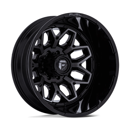Fuel Offroad D875 FLUX DUALLY Gloss Black Brush Fc Gray Dddt 20x8.25 -246 8x210mm 154.3mm