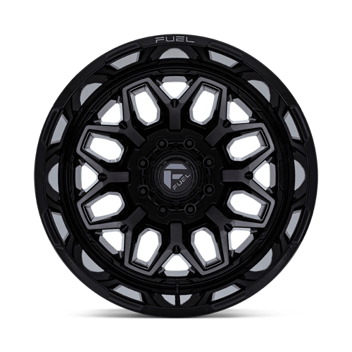 Fuel Offroad D875 FLUX DUALLY Gloss Black Brush Fc Gray Dddt 22x8.25 -246 8x210mm 154.3mm