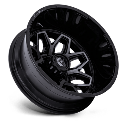 Fuel Offroad D875 FLUX DUALLY Gloss Black Brush Fc Gray Dddt 22x8.25 -265 8x165.1mm 121.5mm