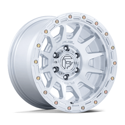 Fuel Offroad FC884 FORTRESS Gloss Silver W/ Machined Face 17x8.5 0 6x139.7mm 106.1mm
