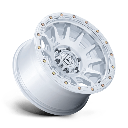 Fuel Offroad FC884 FORTRESS Gloss Silver W/ Machined Face 17x8.5 0 6x114.3mm 66.1mm