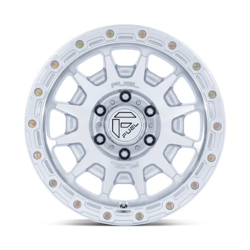 Fuel Offroad FC884 FORTRESS Gloss Silver W/ Machined Face 18x9 +20 6x114.3mm 66.1mm