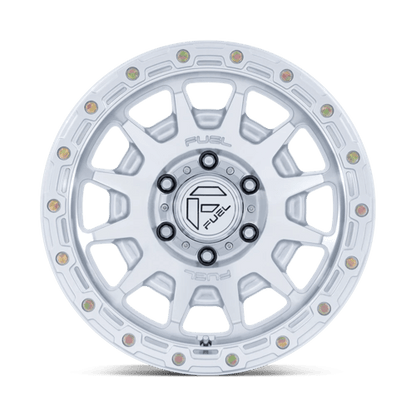 Fuel Offroad FC884 FORTRESS Gloss Silver W/ Machined Face 18x9 +1 6x135mm 87.1mm