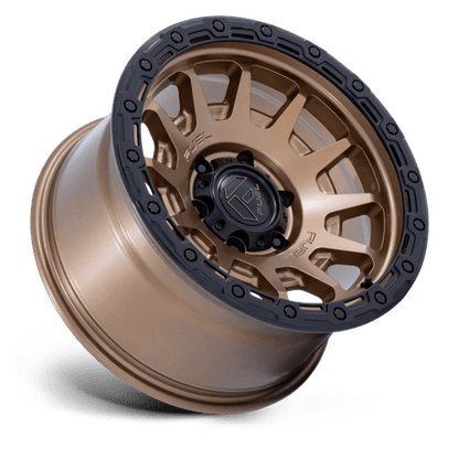 Fuel Offroad FC884 FORTRESS Matte Bronze W Gloss Black Lip 17x8.5 +25 5x127mm 71.5mm