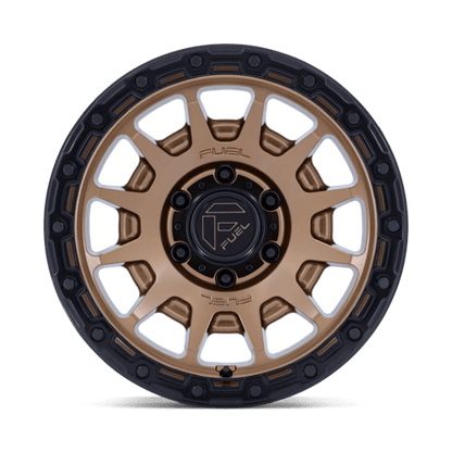 Fuel Offroad FC884 FORTRESS Matte Bronze W Gloss Black Lip 17x8.5 0 6x114.3mm 66.1mm