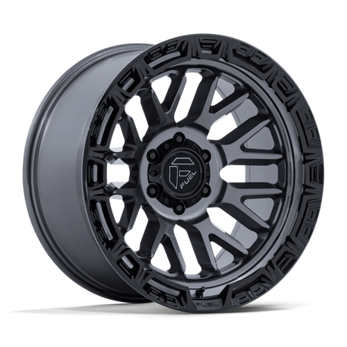 Fuel Offroad FC890 RAIL Gloss Gunmetal W/ G-blk Lip 17x9 -12 5x127mm 71.5mm