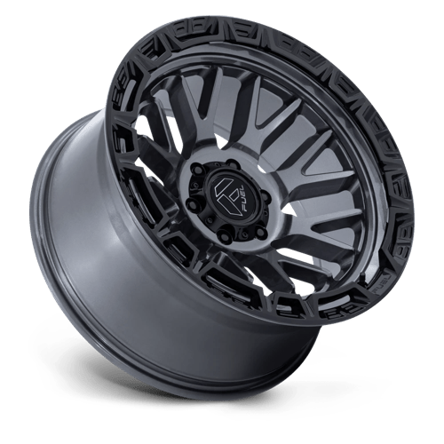 Fuel Offroad FC890 RAIL Gloss Gunmetal W/ G-blk Lip 17x9 -12 6x139.7mm 106.1mm