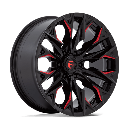 Fuel Offroad D823 FLAME Gloss Black Mill W/ Candy Red 20x9 +1 6x135mm 87.1mm