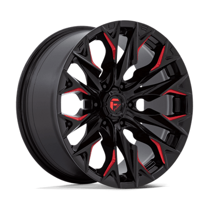 Fuel Offroad D823 FLAME Gloss Black Mill W/ Candy Red 20x9 +1 6x135mm 87.1mm